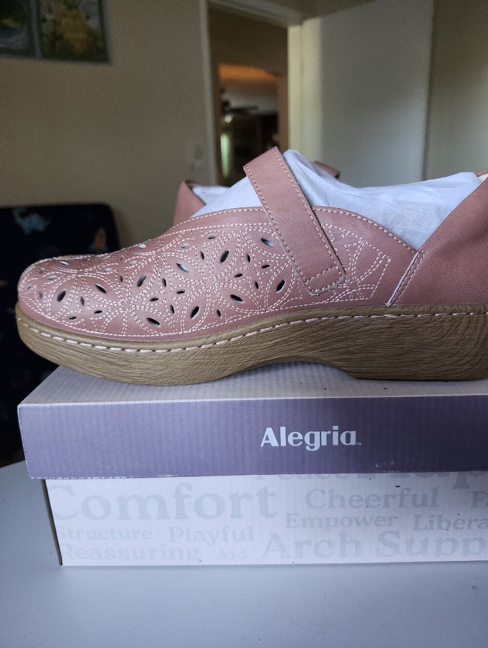 Alegria Women’s Dusty Rose Leather Mary Jane Clog Size 41 (10.5-11) NIB - Picture 3 of 7